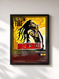 #noir Tableau de l'album Blazzin' Fire de Inner Circle, cadre noir, imprimé et encadré en France