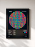 #noir Tableau de l'album Swim Remixes de Caribou, cadre noir, imprimé et encadré en France