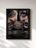 #noir Tableau de l'album Gang Related Siblings de Mozzy, cadre noir, imprimé et encadré en France