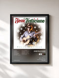 #noir Feliz Navidad di José Feliciano in stampa incorniciata, cornice nera, stampata e incorniciata in Francia