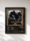 #noir Tableau de l'album Great Is He de Popcaan, cadre noir, imprimé et encadré en France