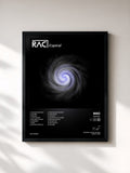 #noir Tableau de l'album Espiral de RAC, cadre noir, imprimé et encadré en France