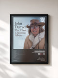 #noir Tableau de l'album The Classic Christmas Album de John Denver, cadre noir, imprimé et encadré en France