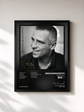 #noir Tableau de l'album Alas Y Raices de Eros Ramazzotti, cadre noir, imprimé et encadré en France