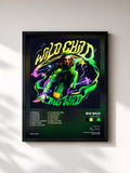 #noir Tableau de l'album Wild Child de Big Wild, cadre noir, imprimé et encadré en France