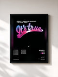 #noir Tableau de l'album It's True de Axwell, cadre noir, imprimé et encadré en France