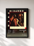 #noir Tableau de l'album From Africa de Manu Dibango, cadre noir, imprimé et encadré en France