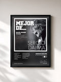 #noir Tableau de l'album Lo Mejor De Sergio Dalma de Sergio Dalma, cadre noir, imprimé et encadré en France
