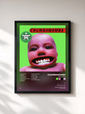 #noir Tableau de l'album Tubthumper de Chumbawamba, cadre noir, imprimé et encadré en France