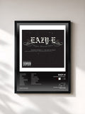 #noir Tableau de l'album Gangsta Memorial de Eazy-E, cadre noir, imprimé et encadré en France