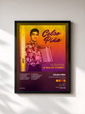 #noir Tableau de l'album 10 Éxitos: ¡A Bailar Cumbia! (Remasterizado) de Celso Piña, cadre noir, imprimé et encadré en France