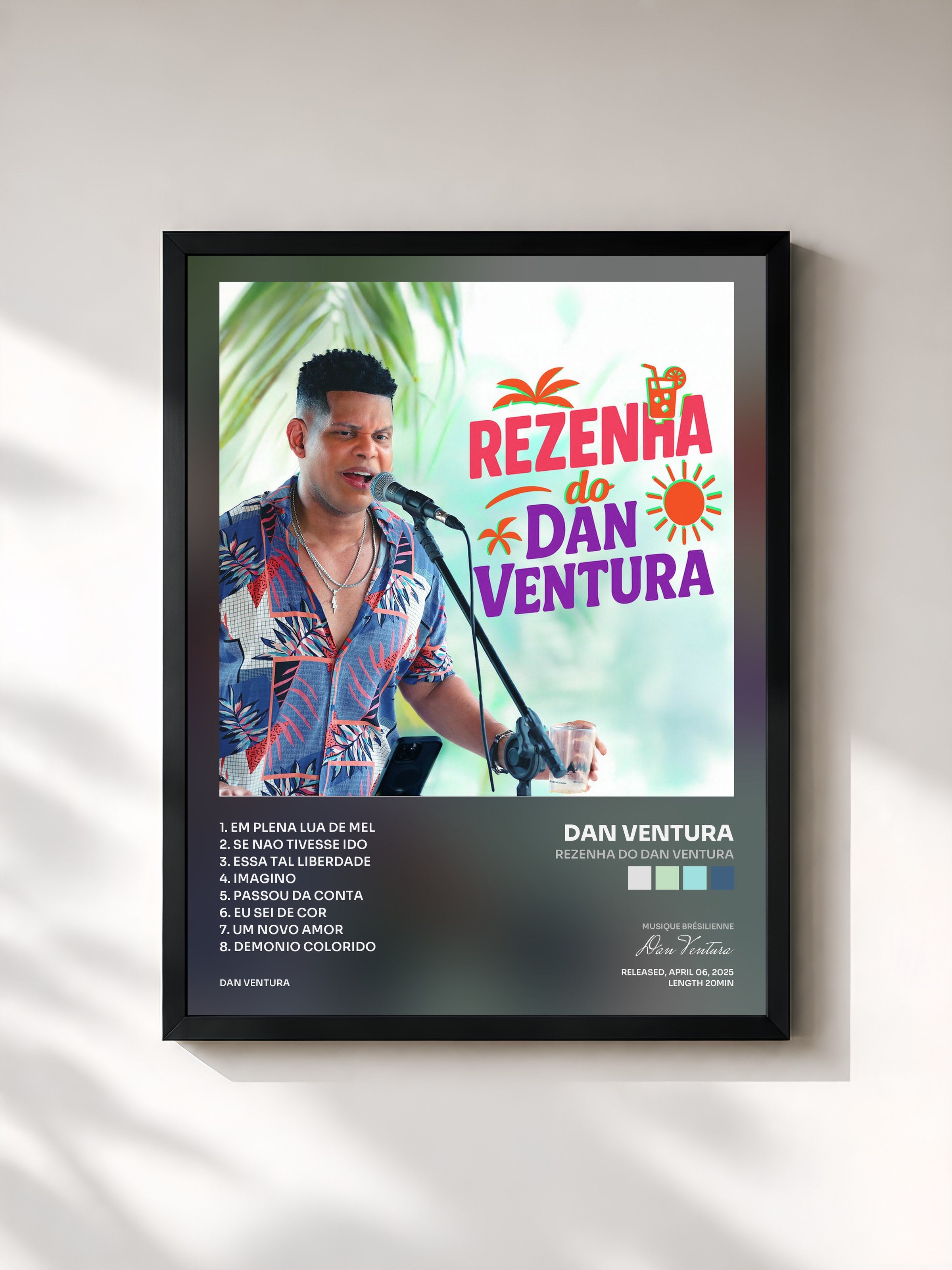 #noir Tableau de l'album Rezenha do Dan Ventura de Dan Ventura, cadre noir, imprimé et encadré en France