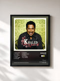 #noir Tableau de l'album Ya-Rayi de Khaled, cadre noir, imprimé et encadré en France