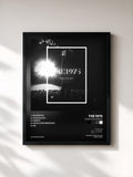 #noir Tableau de l'album Music For Cars EP de The 1975, cadre noir, imprimé et encadré en France