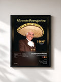 #noir Tableau de l'album Vicente Fernández Hoy de Vicente Fernández, cadre noir, imprimé et encadré en France