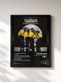 #noir Tableau de l'album The Whole World's Dancing de The Trammps, cadre noir, imprimé et encadré en France