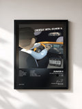 #noir Tableau de l'album Cruisin' with Junior H de Junior H, cadre noir, imprimé et encadré en France
