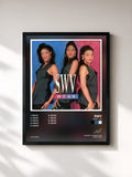 #noir Tableau de l'album Weak - EP de SWV, cadre noir, imprimé et encadré en France