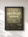 #noir Tableau de l'album Somewhere Down The Road de Amy Grant, cadre noir, imprimé et encadré en France
