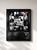 #noir Tableau de l'album After All de Waylon, cadre noir, imprimé et encadré en France