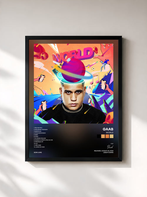 Gaab · World — Affiche encadrée