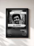 #noir Tableau de l'album All the Best de Jimmy Ruffin, cadre noir, imprimé et encadré en France