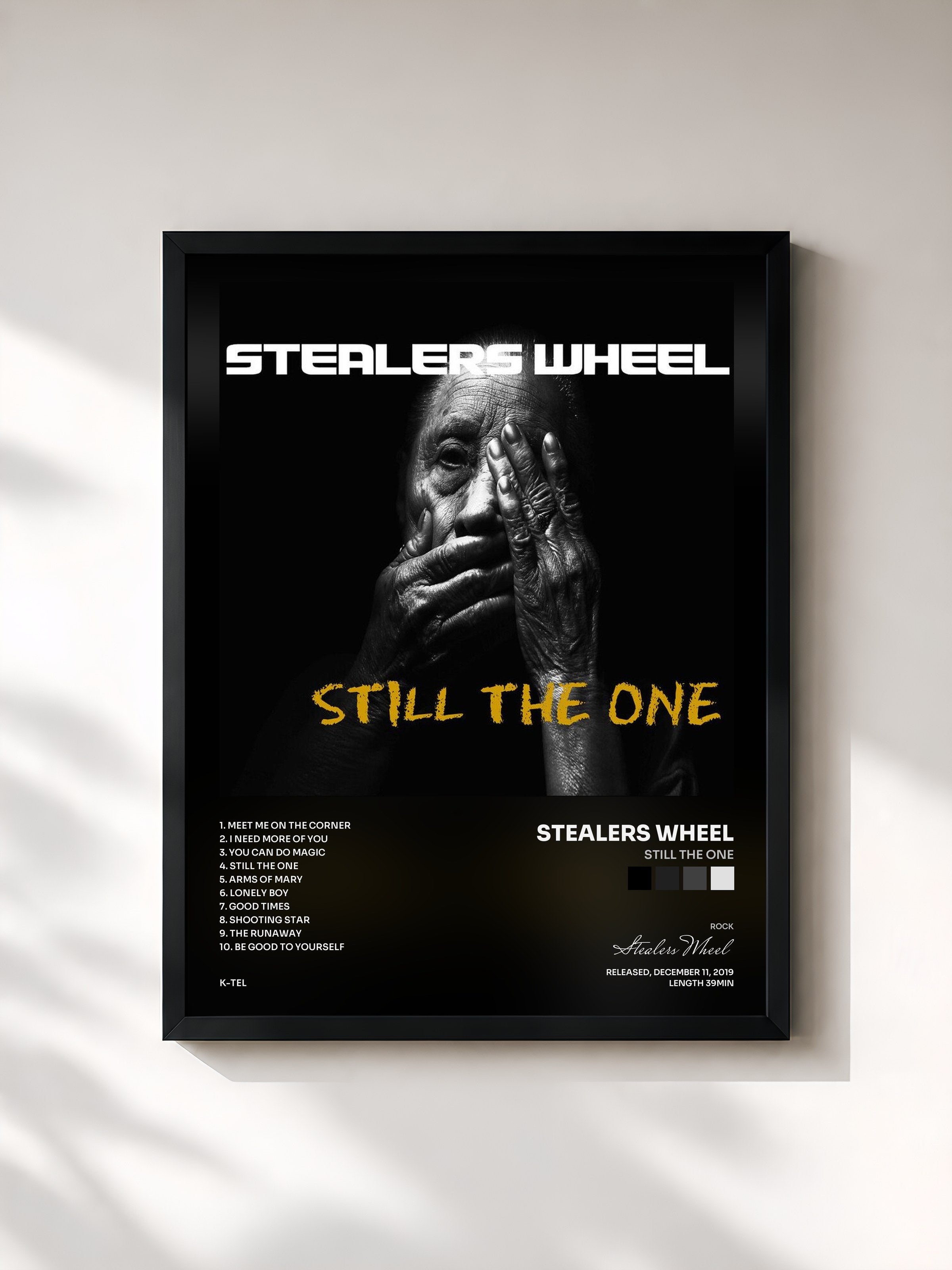 #noir Tableau de l'album Still the One de Stealers Wheel, cadre noir, imprimé et encadré en France