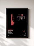 #noir Tableau de l'album Dual de SAMPHA, cadre noir, imprimé et encadré en France