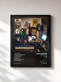 #noir Tableau de l'album Quaranqueen de Lady Leshurr, cadre noir, imprimé et encadré en France