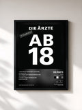 #noir Tableau de l'album Ab 18 (Ohne »Geschwisterliebe«) de Die Ärzte, cadre noir, imprimé et encadré en France