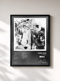#noir Tableau de l'album Warlord (Deluxe) de Yung Lean, cadre noir, imprimé et encadré en France