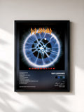#noir Tableau de l'album Adrenalize de Def Leppard, cadre noir, imprimé et encadré en France