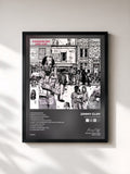 #noir Tableau de l'album Struggling Man de Jimmy Cliff, cadre noir, imprimé et encadré en France