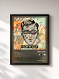#noir Tableau de l'album Rain In July de Neck Deep, cadre noir, imprimé et encadré en France