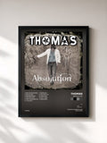 #noir Tableau de l'album Absolution de Thomas, cadre noir, imprimé et encadré en France