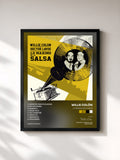 #noir Tableau de l'album Lo Máximo de la Salsa de Willie Colón, cadre noir, imprimé et encadré en France