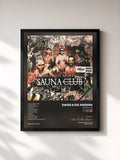 #noir Tableau de l'album Saunaclub de Swiss & Die Andern, cadre noir, imprimé et encadré en France