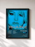 #noir Tableau de l'album Paulina Remixes de Paulina Rubio, cadre noir, imprimé et encadré en France