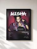 #noir Tableau de l'album The Entertainer de Alesha Dixon, cadre noir, imprimé et encadré en France