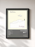 #noir Tableau de l'album Luxembourg de The Bluetones, cadre noir, imprimé et encadré en France