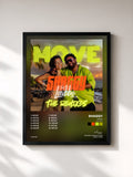 #noir Tableau de l'album MOVE (The Remixes) de Shaggy, cadre noir, imprimé et encadré en France