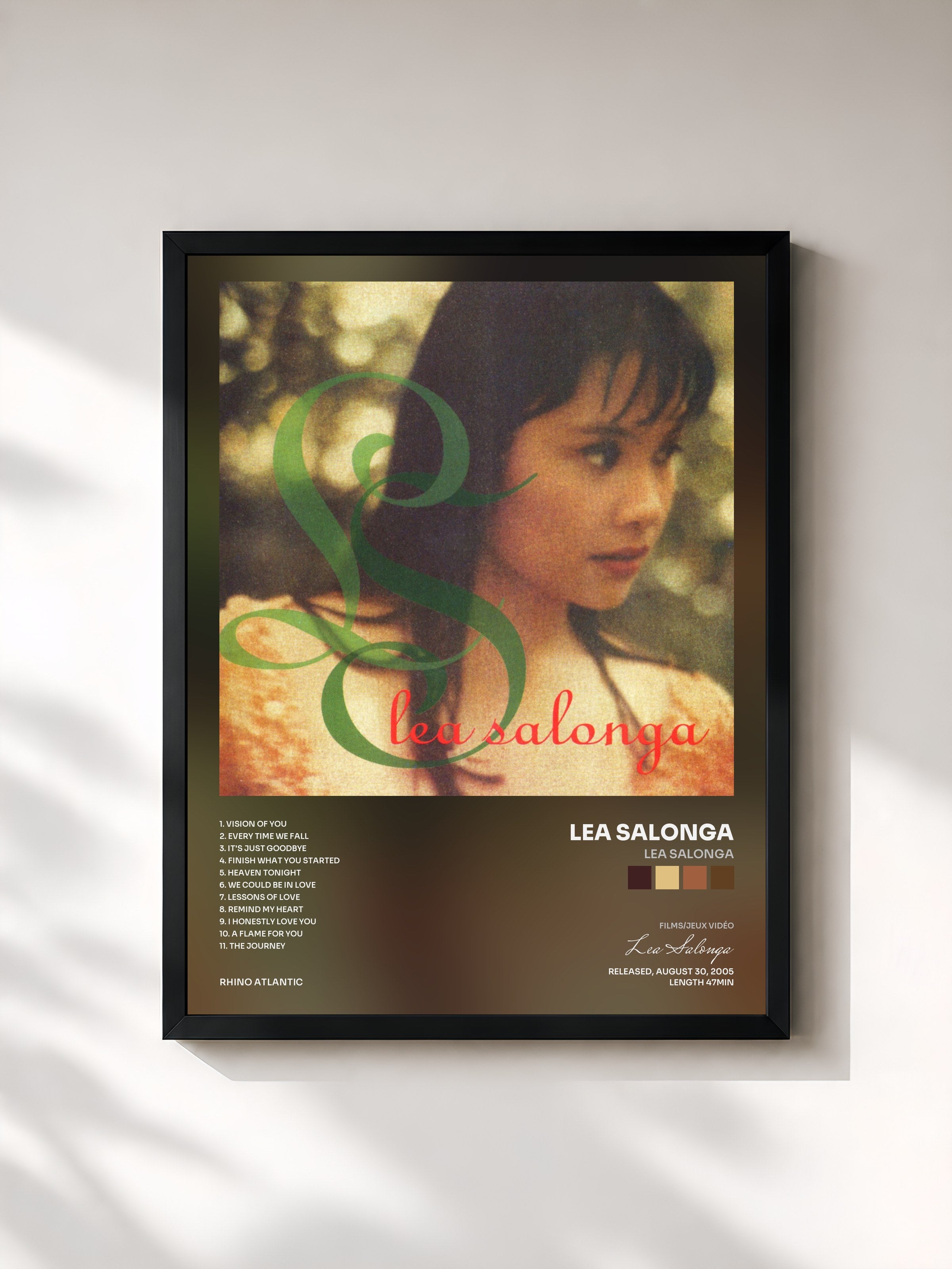 #noir Tableau de l'album Lea Salonga de Lea Salonga, cadre noir, imprimé et encadré en France