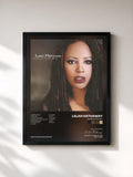 #noir Tableau de l'album Outrun The Sky de Lalah Hathaway, cadre noir, imprimé et encadré en France