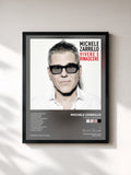 #noir Tableau de l'album Vivere E Rinascere de Michele Zarrillo, cadre noir, imprimé et encadré en France