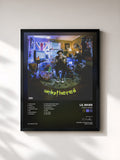 #noir Tableau de l'album Unbothered de Lil Skies, cadre noir, imprimé et encadré en France