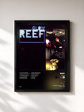 #noir Tableau de l'album Glow de Reef, cadre noir, imprimé et encadré en France