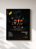 #noir Tableau de l'album Supercombo de Supercombo, cadre noir, imprimé et encadré en France