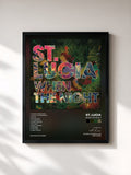 #noir Tableau de l'album When The Night de St. Lucia, cadre noir, imprimé et encadré en France