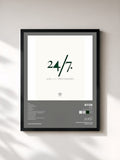 #noir Tableau de l'album 24/7 (TWENTY FOUR/SEVEN) de BTOB, cadre noir, imprimé et encadré en France