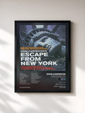 #noir Tableau de l'album Escape from New York (Original Motion Picture Soundtrack) de John Carpenter, cadre noir, imprimé et encadré en France